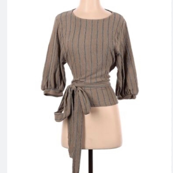 Zara Tops - ZARA belted wrap blouse